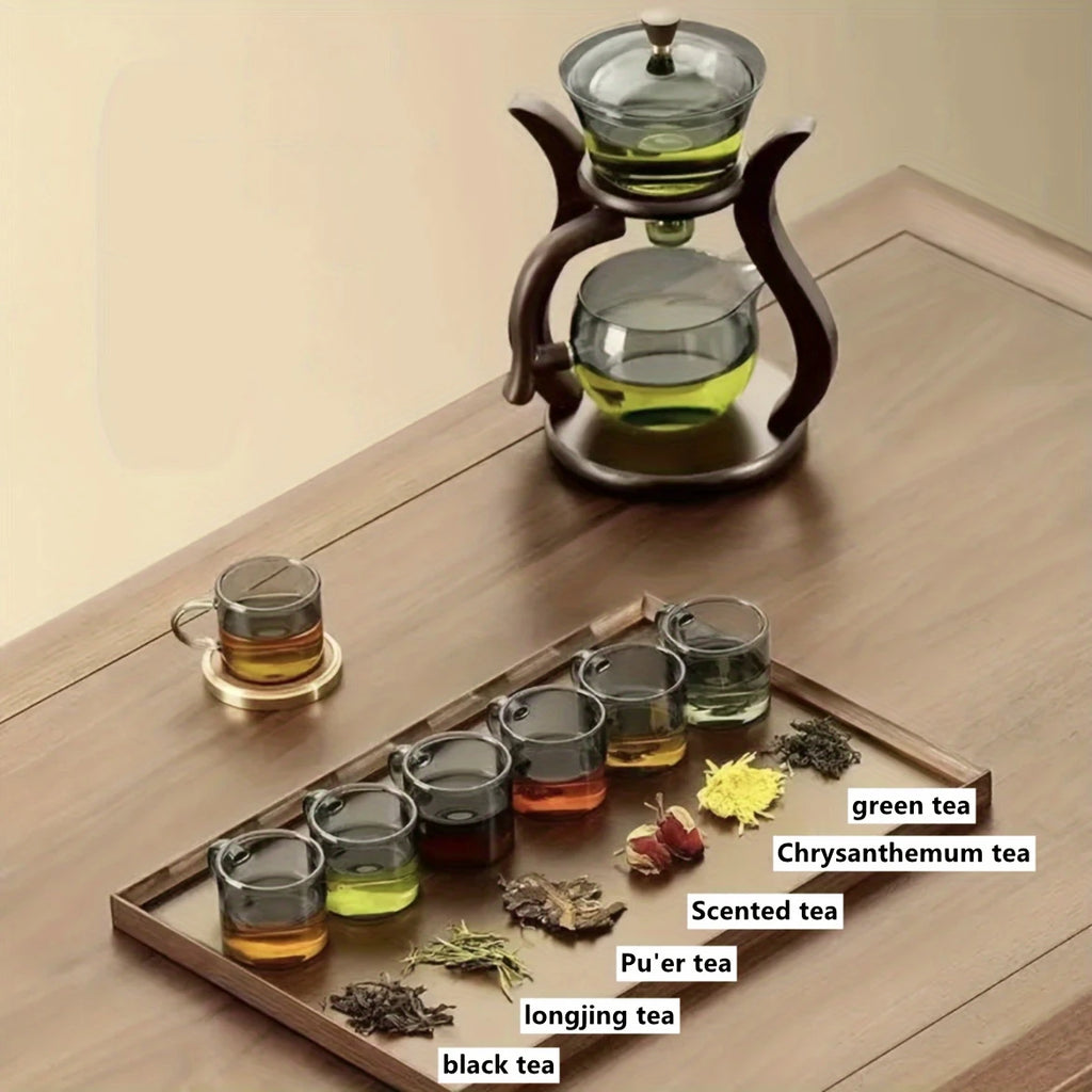 Premium Glass Tea Set with Automatic Tea Infuser