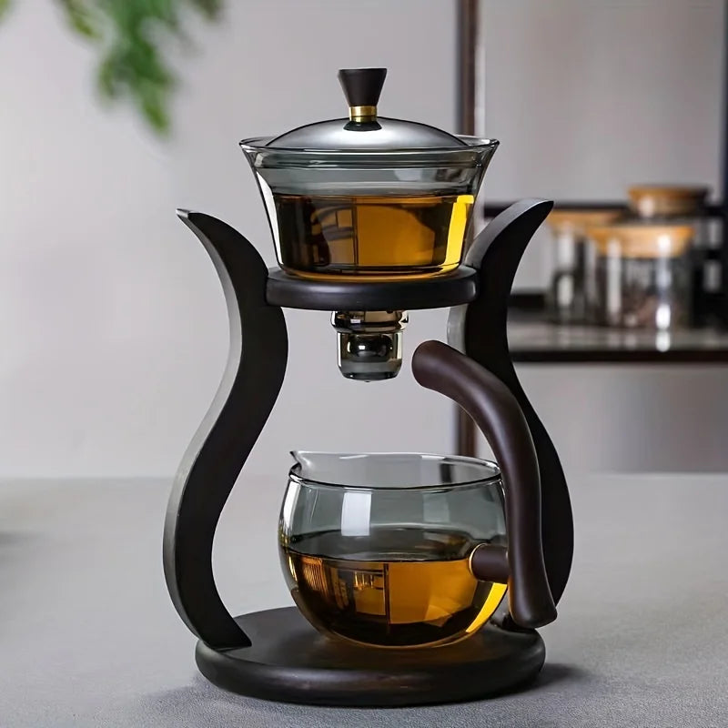 Premium Glass Tea Set with Automatic Tea Infuser