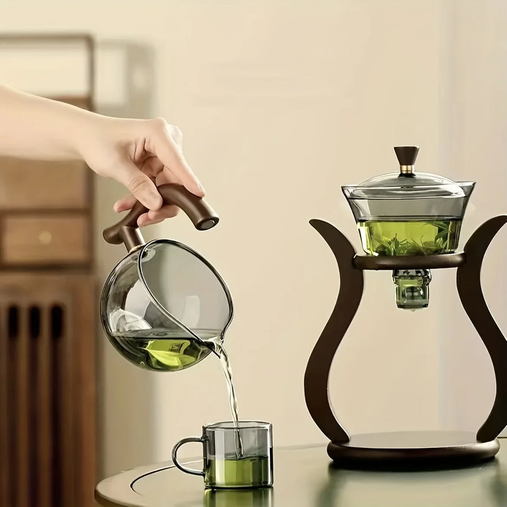 Premium Glass Tea Set with Automatic Tea Infuser