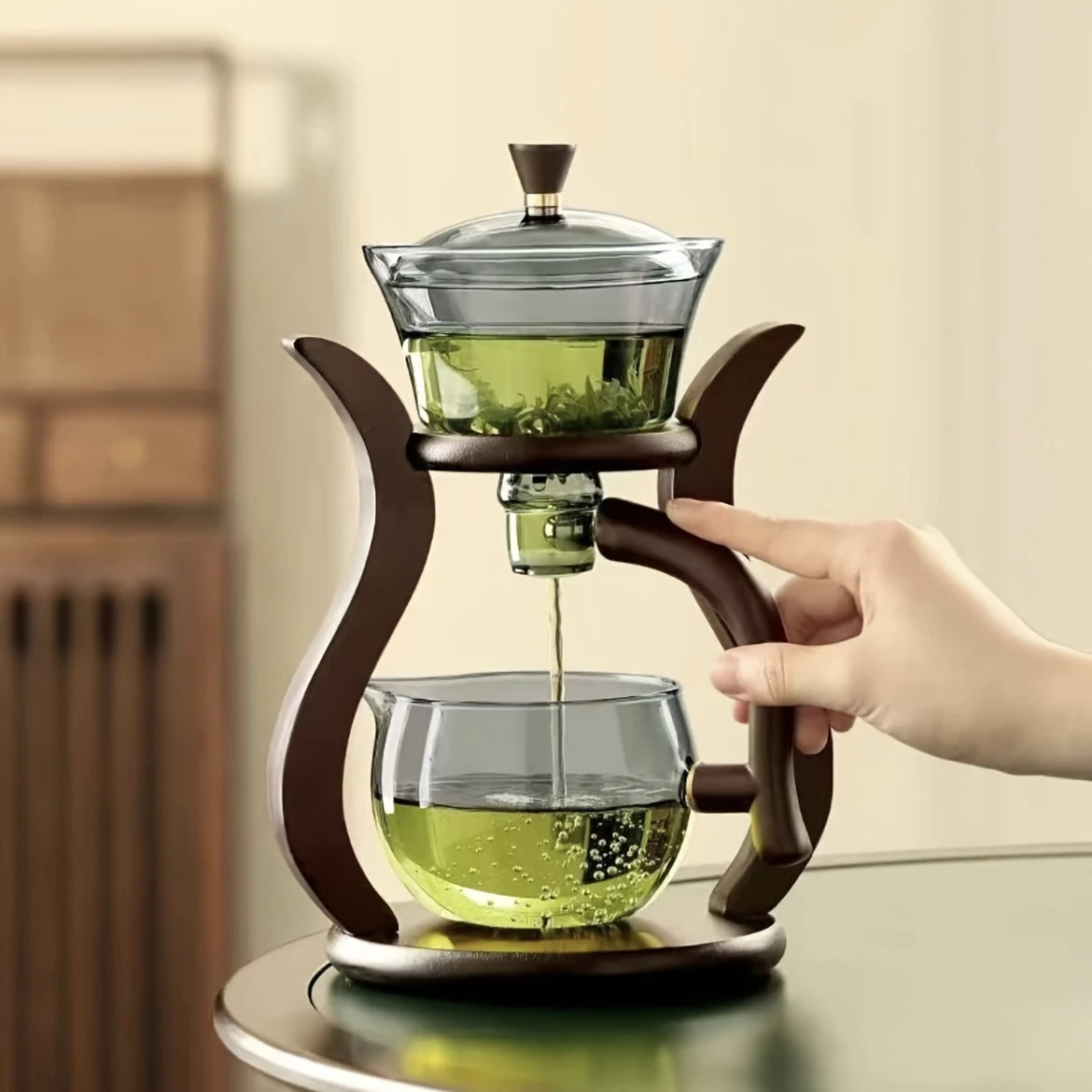 Premium Glass Tea Set with Automatic Tea Infuser