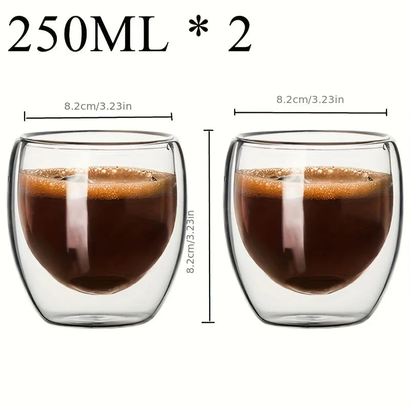 Insulated Double Wall Glass Tea Cup Set