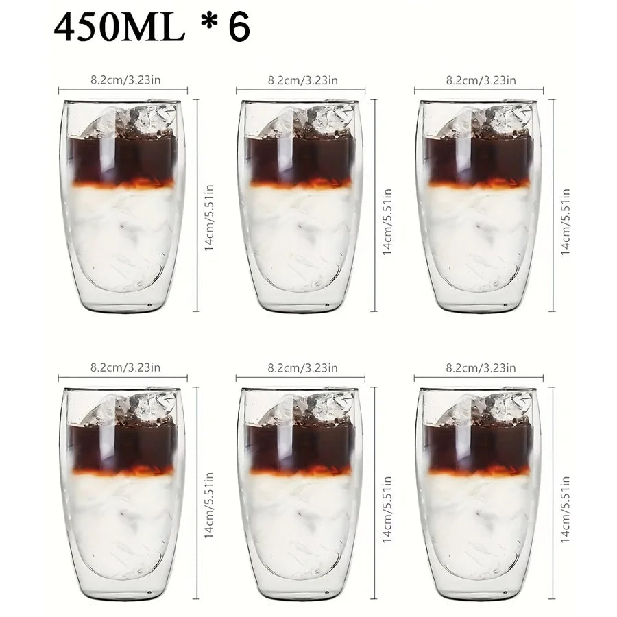 Insulated Double Wall Glass Tea Cup Set