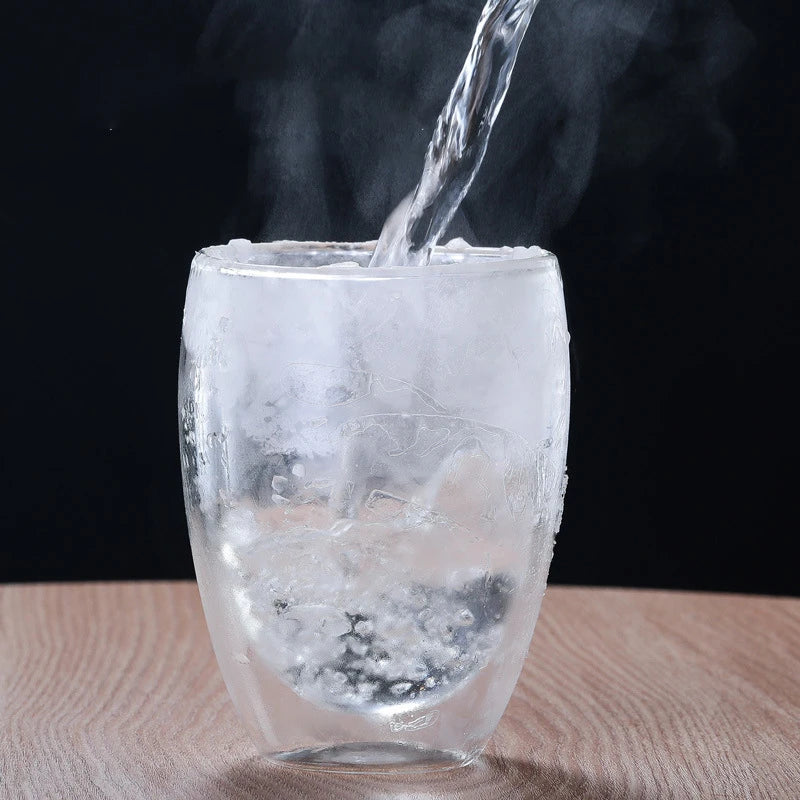 Insulated Double Wall Glass Tea Cup Set