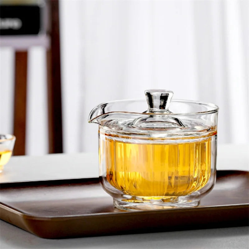 Premium Double Wall Glass Tea Cup – Heat Resistant Tea Infuser