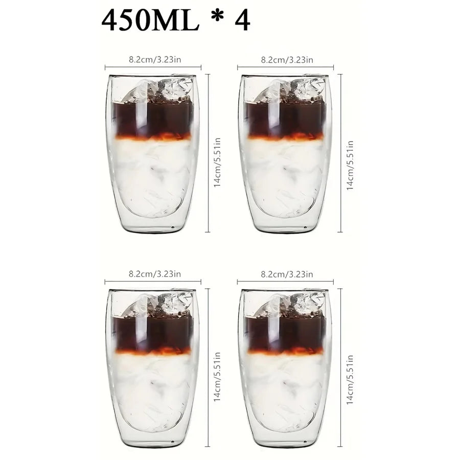 Insulated Double Wall Glass Tea Cup Set