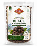 Pride Organic Himalayan Black Cardamom (Badi Elaichi) Whole | Premium Grade Handpicked Spice | Strong Aroma & Rich Flavor | Pure & Natural (200gms)