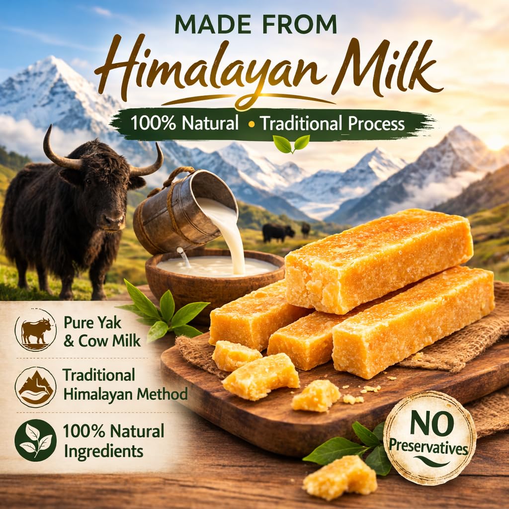 Premium Himalayan Chhurpi (110–150g) | Natural Dried Hard Cheese Snack | High Protein | Long Lasting Yak/Cow Milk Chew | No Preservatives | For Humans & Pets