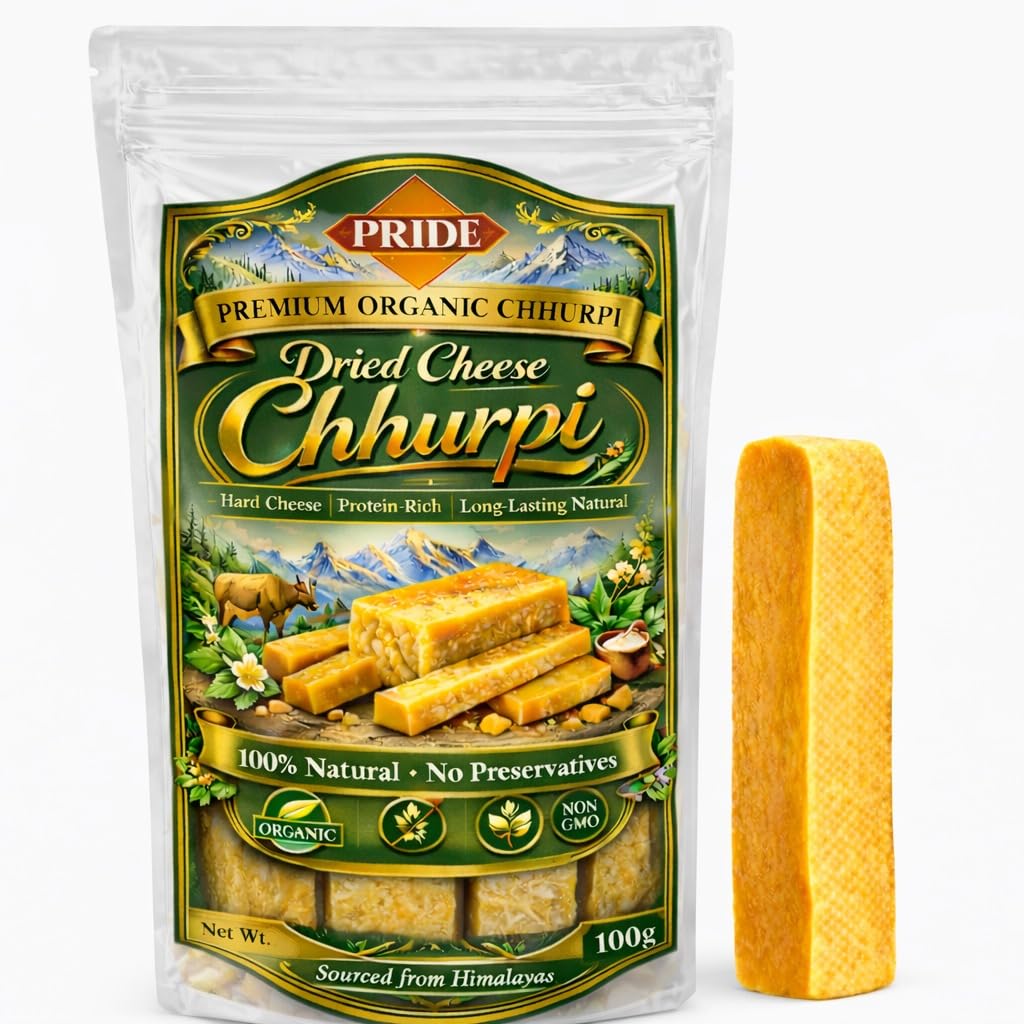 Premium Himalayan Chhurpi (110–150g) | Natural Dried Hard Cheese Snack | High Protein | Long Lasting Yak/Cow Milk Chew | No Preservatives | For Humans & Pets