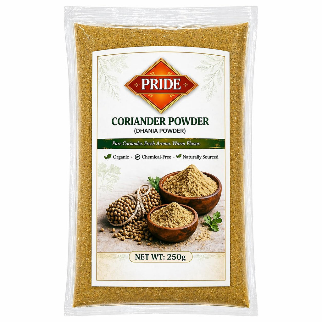 Pride Coriander Powder (Dhaniya Powder) | Pure & Natural | Fresh Aroma | Chemical-Free | Premium Quality Ground Coriander Masala for Cooking (250g)
