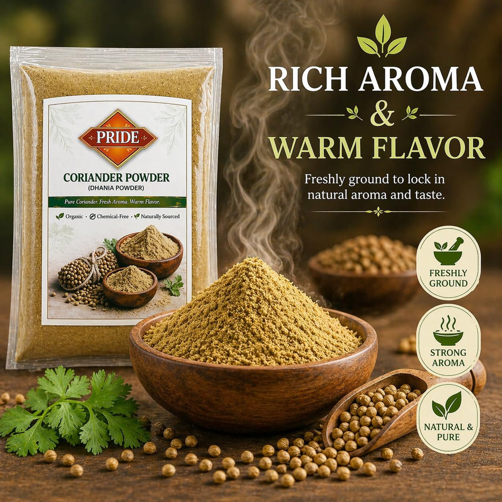 Pride Coriander Powder (Dhaniya Powder) | Pure & Natural | Fresh Aroma | Chemical-Free | Premium Quality Ground Coriander Masala for Cooking (150g)