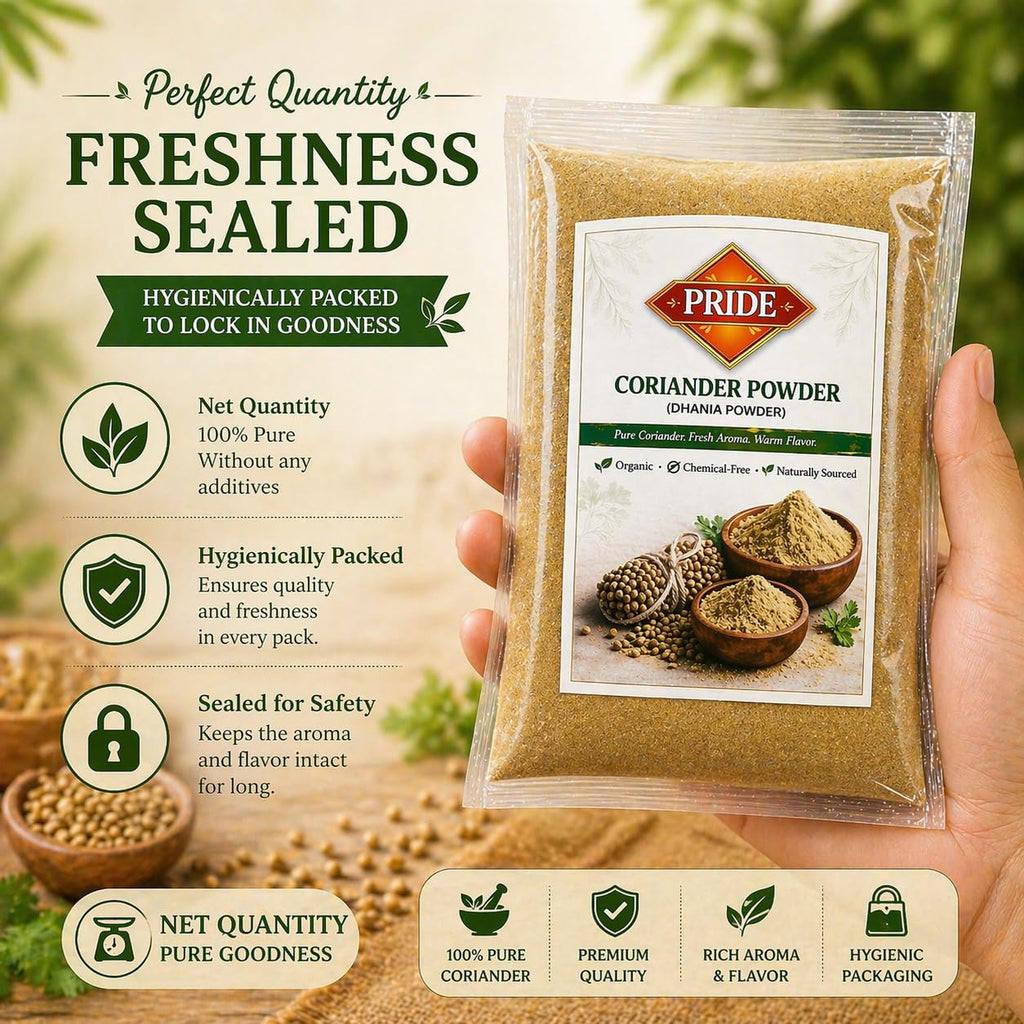 Pride Coriander Powder (Dhaniya Powder) | Pure & Natural | Fresh Aroma | Chemical-Free | Premium Quality Ground Coriander Masala for Cooking (100g)