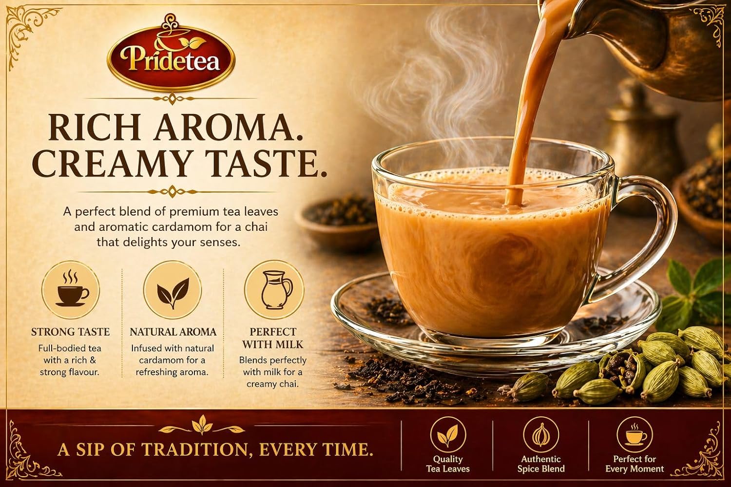 Pride Cardamom|Elaichi Tea 500g