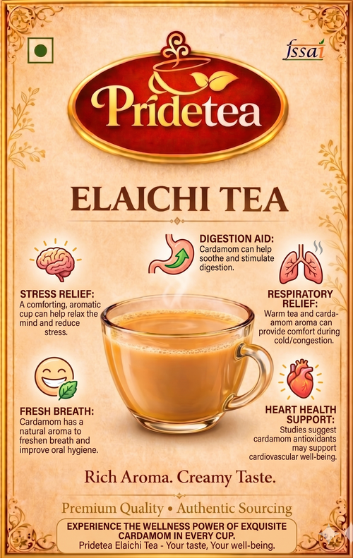 Premium Elaichi Tea | Strong Kadak Chai Patti | Rich Taste & Strong Aroma | Perfect for Milk Tea | Smooth & Refreshing Daily Chai | High Quality Granules for Home, Office & Stall Use (100gms)