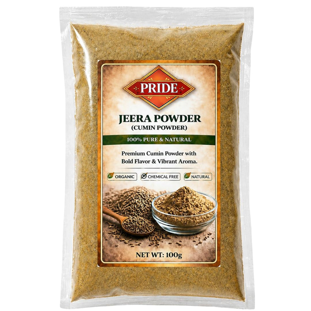 Pride Jeera Powder (Cumin Powder) | 100% Pure & Natural | Strong Aroma & Bold Flavor | Chemical-Free Spices for Cooking (100g)