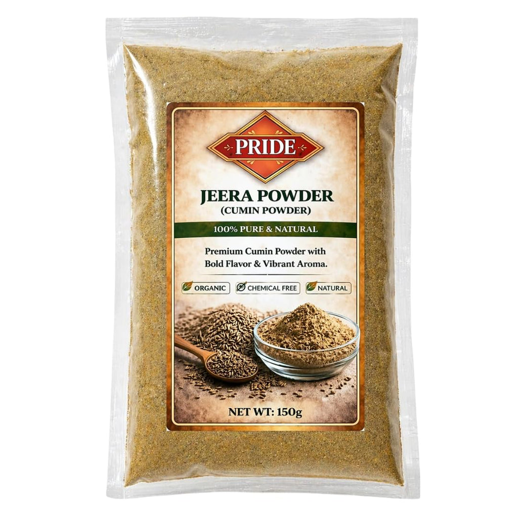 Pride Jeera Powder (Cumin Powder) | 100% Pure & Natural | Strong Aroma & Bold Flavor | Chemical-Free Spices for Cooking (150g)