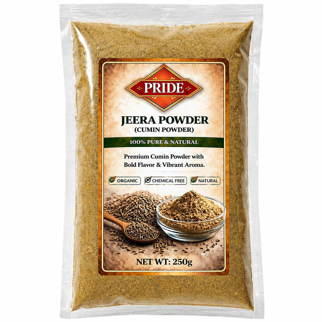 Pride Jeera Powder (Cumin Powder) | 100% Pure & Natural | Strong Aroma & Bold Flavor | Chemical-Free Spices for Cooking (250g)